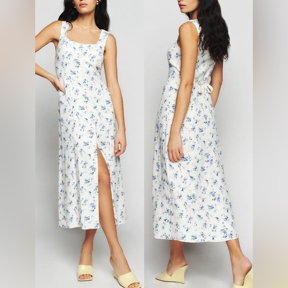 Reformation Dresses & Skirts - NEW Reformation Londyn Floral Button Down Sleeveless Midi Dress sz 8